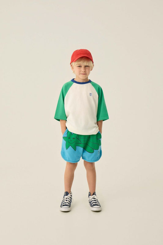 COLOR BLOCK GREEN T SHIRT