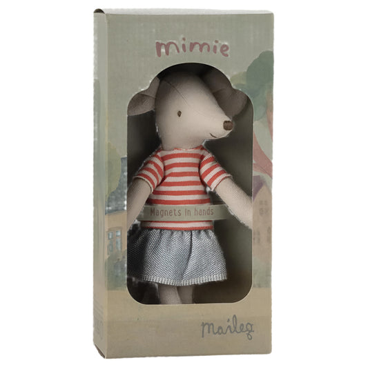 MIMIE BIG SISTER MOUSE DOLL - RED STRIPE SHIRT
