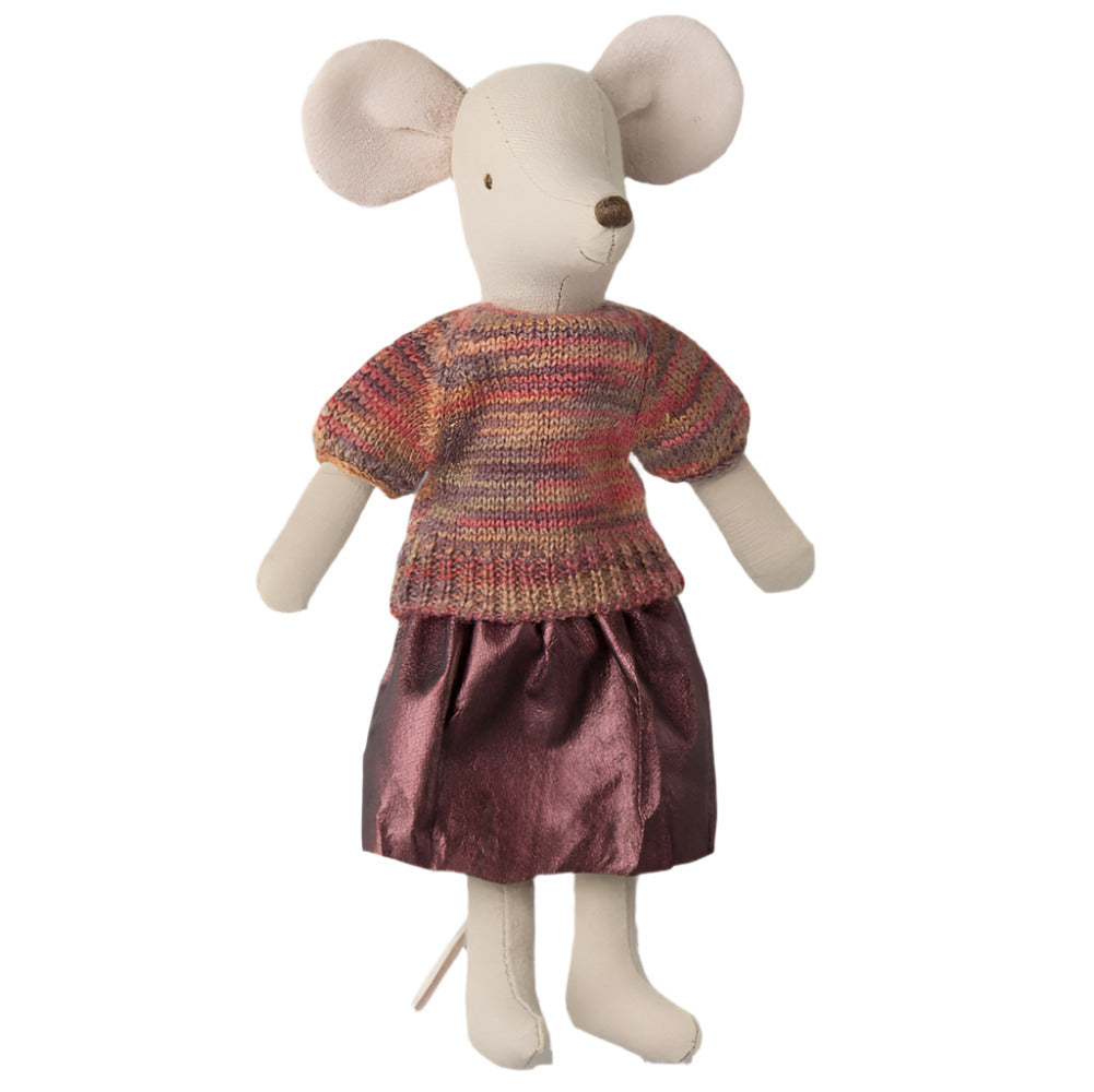 MAILEG METALIC SKIRT & KNITED SWEATER - MUM MOUSE - Little-ish