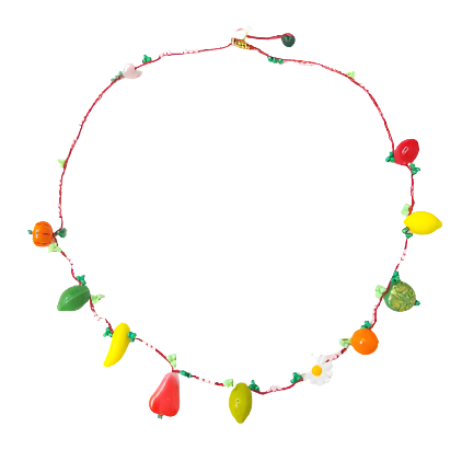 ITALIAN HANDMADE NECKLACE - FRIUTS - Little-ish