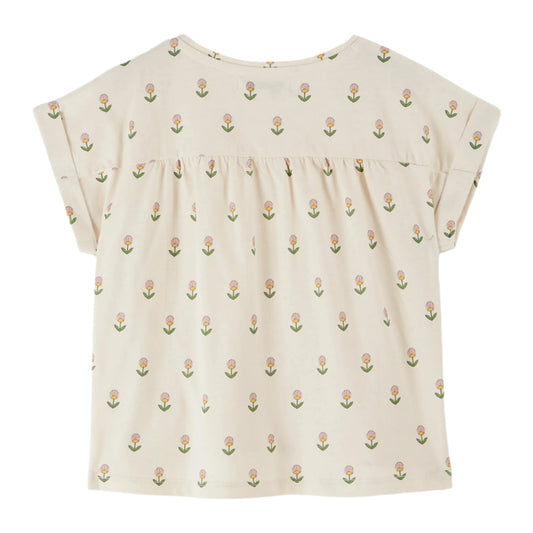 CREAME FLORAL TEE SHIRT