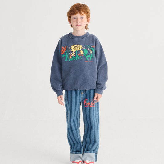 COLOR HERBALIST NAVY SWEATSHIRT