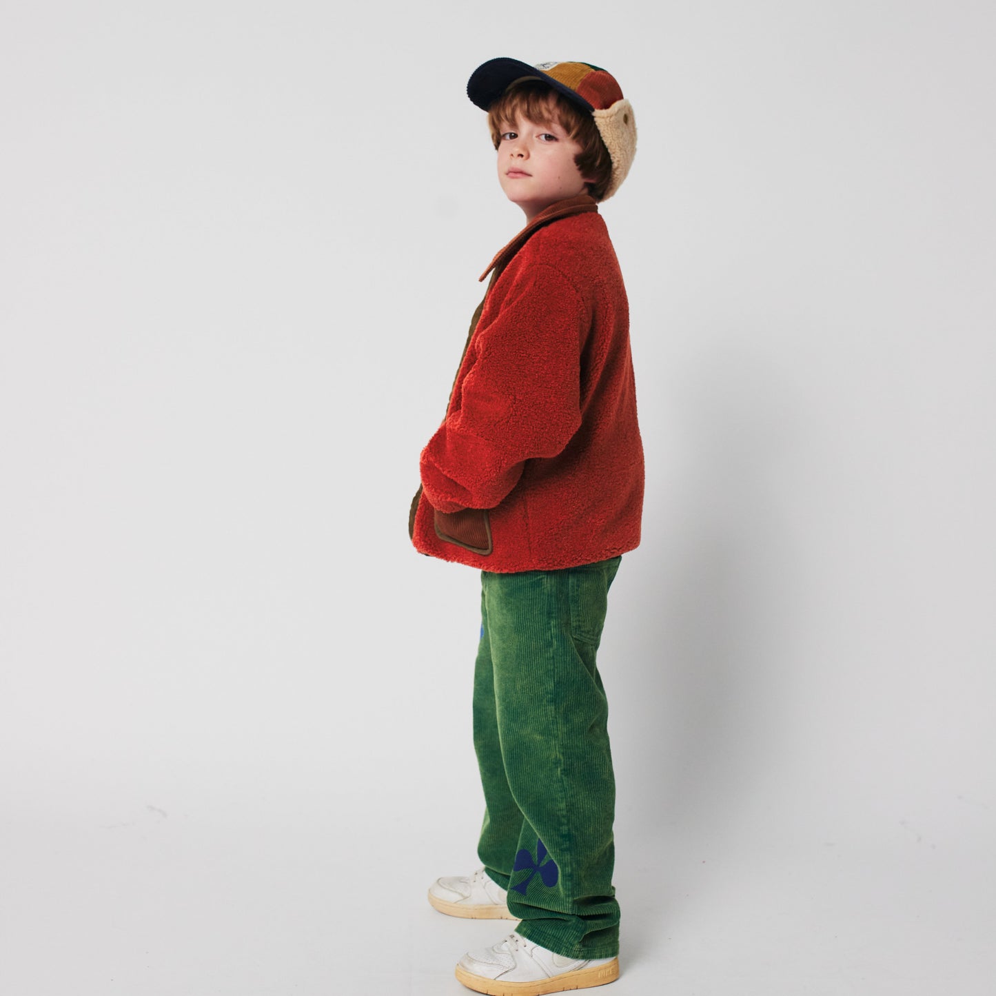 MULTICOLOR TILE REVERSIBLE SHEEPSKIN JACKET