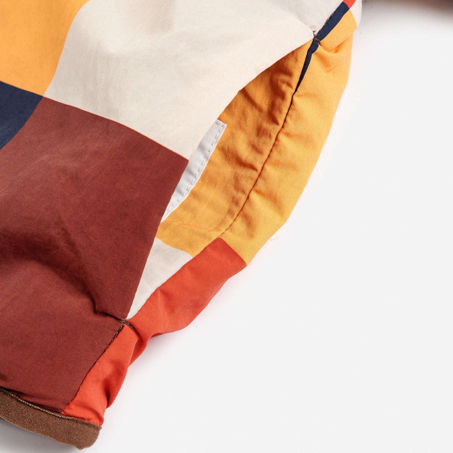 MULTICOLOR TILE REVERSIBLE SHEEPSKIN JACKET