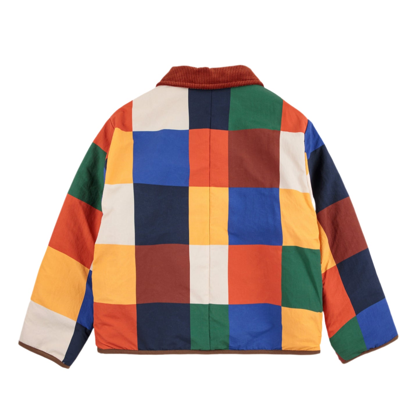 MULTICOLOR TILE REVERSIBLE SHEEPSKIN JACKET