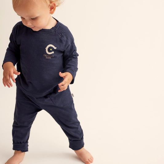 CAIRO SLUB PANT - NAVY