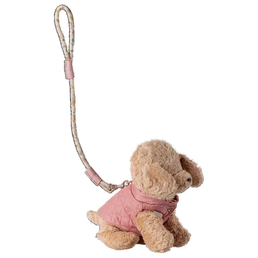 MAILEG PET SUPPLY - LEASH AND HARNESS - ROSE
