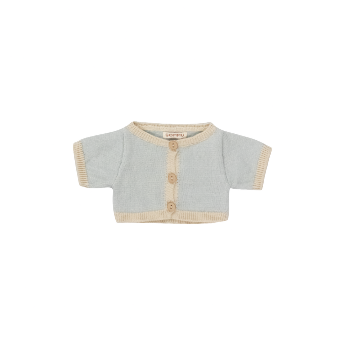 GOMMU STRIPED CARDIGAN - SKY BLUE AND CREAM