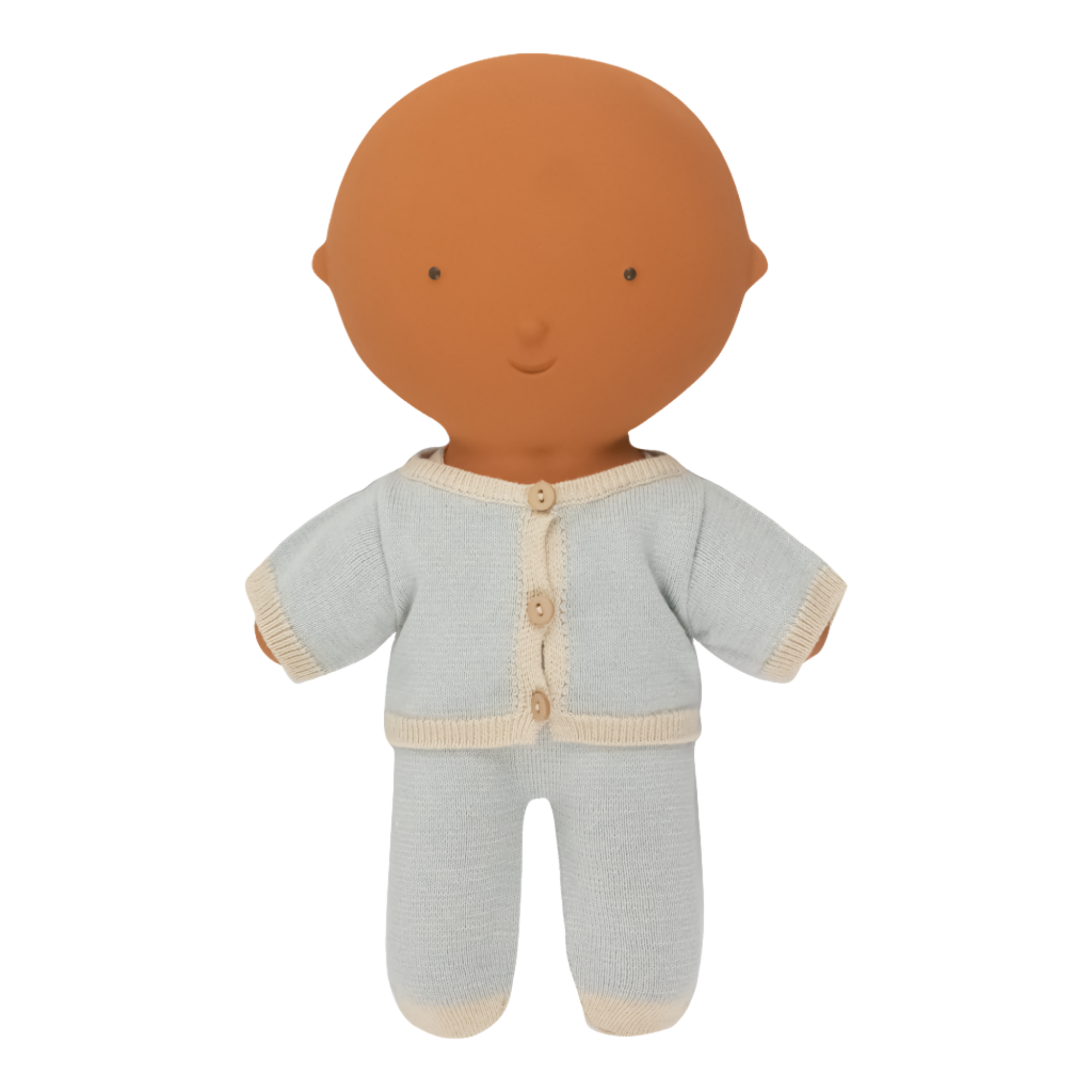 GOMMU STRIPED CARDIGAN - SKY BLUE AND CREAM - Little-ish