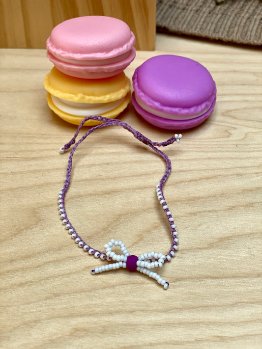 HAND BEADED BOW BRACELET