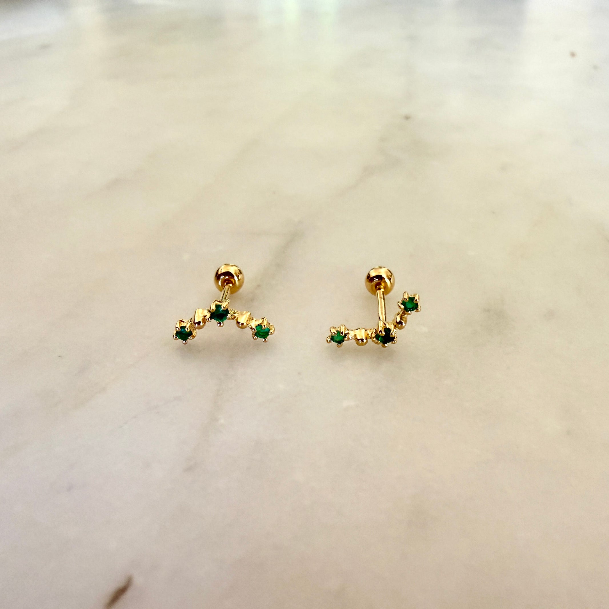 WHITE TOPAZ STUD EARRINGS - Little-ish