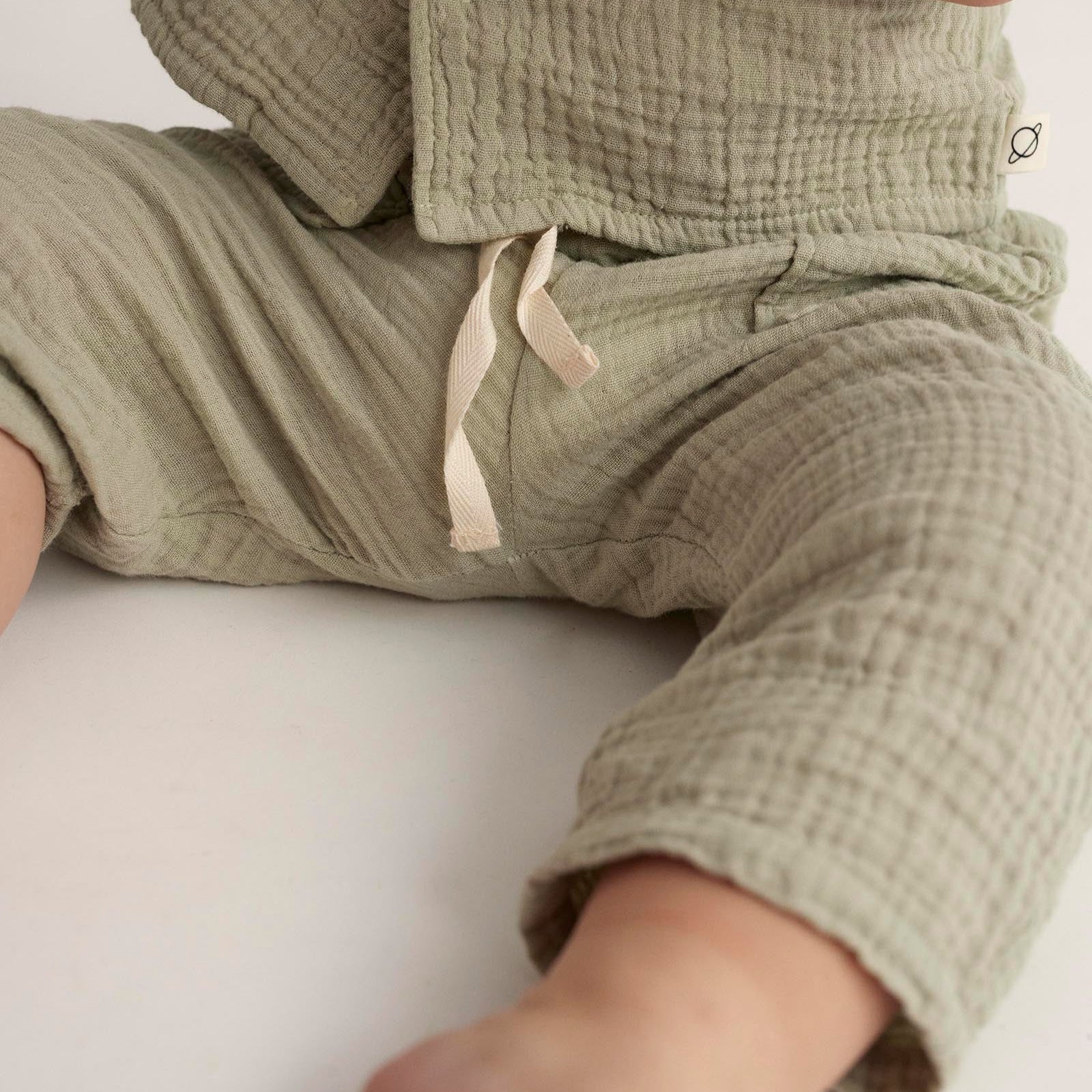 MARIO GAUZE PANT - FROSTY GREEN - Little-ish