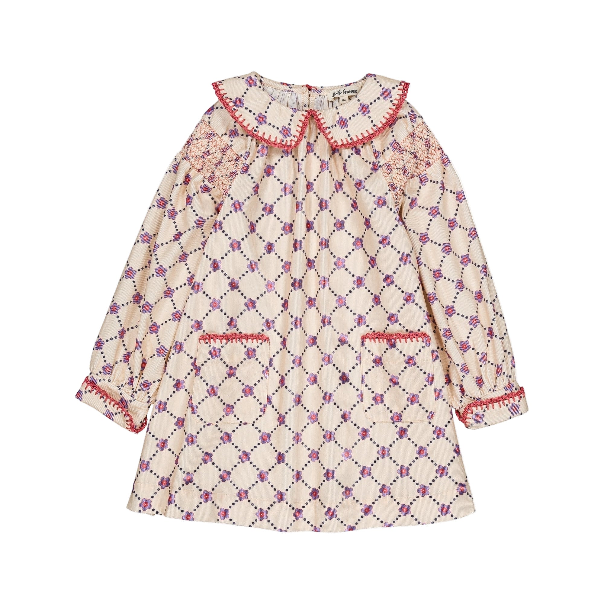 MARTHA FLORAL CHECK GIRLS DRESS - Little-ish