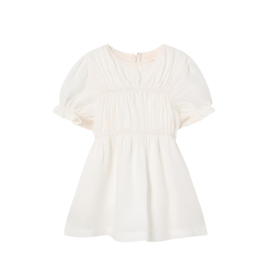 NORA IVORY LINEN DRESS - Little-ish