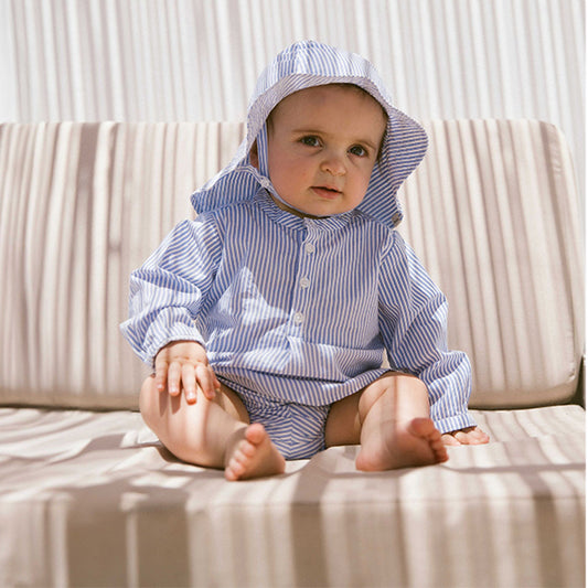 PAVA BLUE STRIPE BABY BLOOMERS