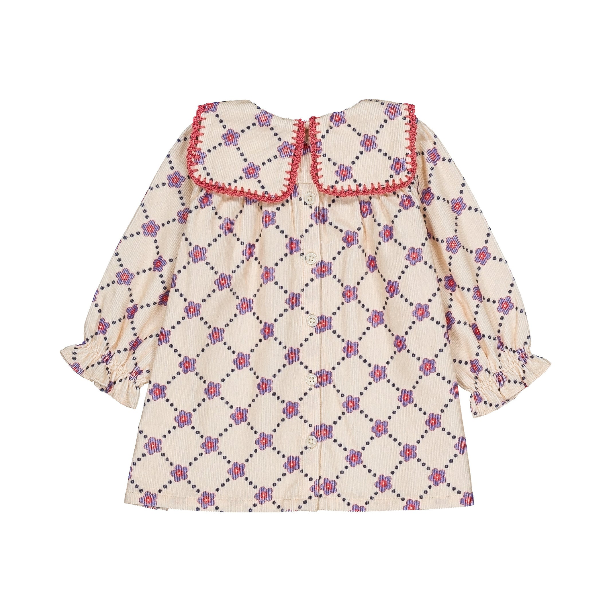 PRALINETTE BABY FLORAL CHECK DRESS - Little-ish