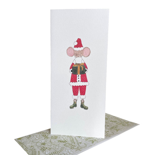 SANTA MOUSE - BLANK CARD