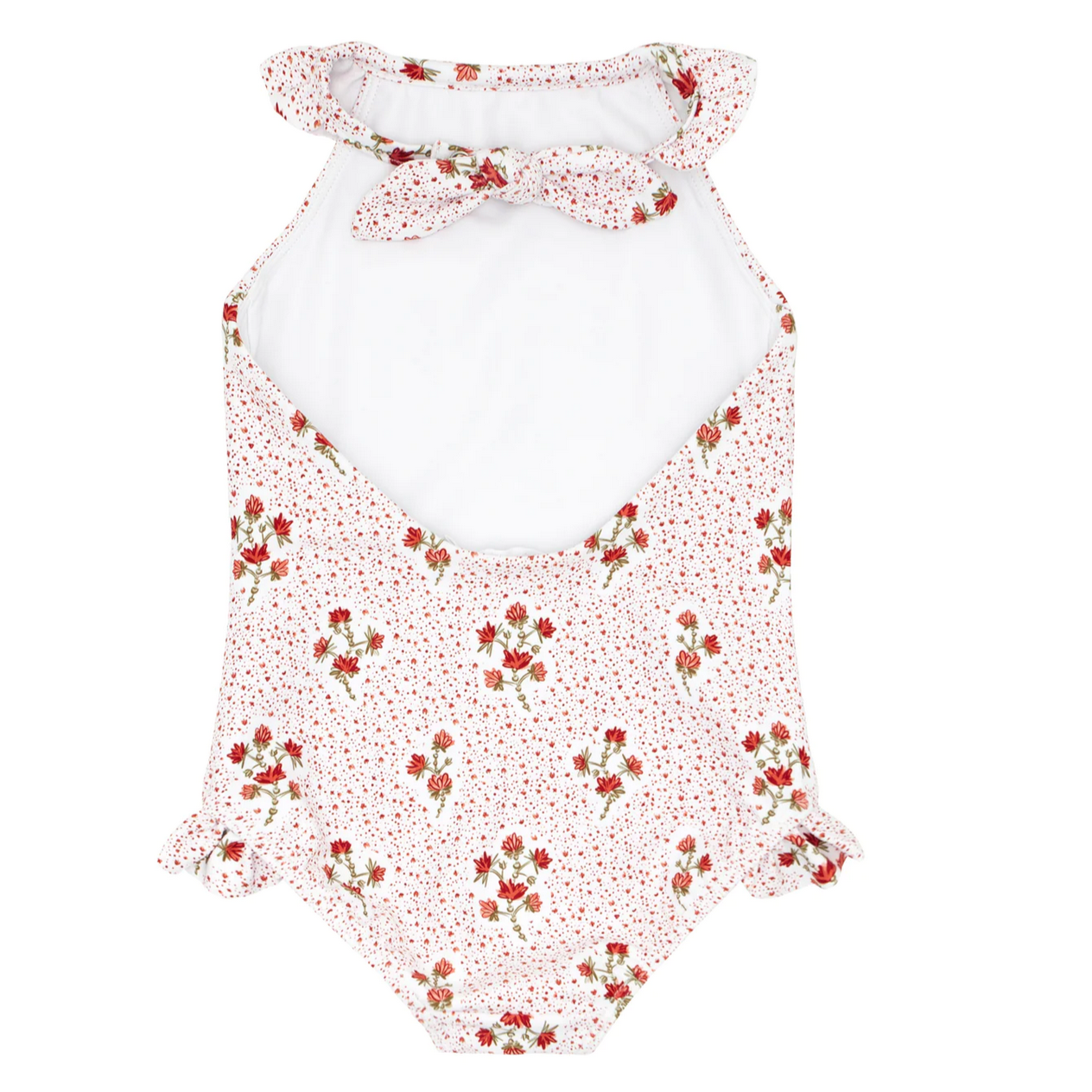 RED RASPBERRY HALTER ONE PIECE - Little-ish