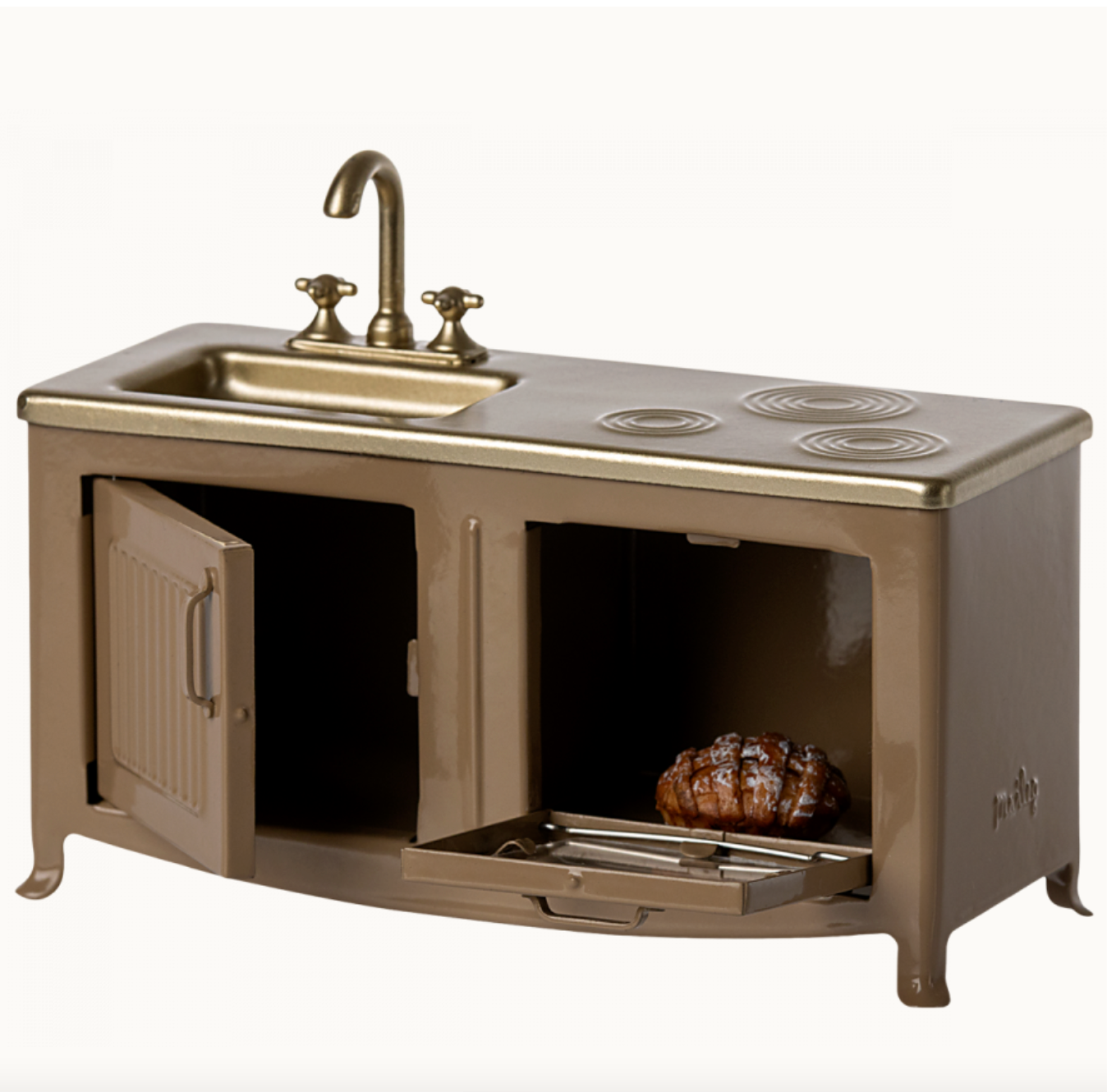 MOUSE KITCHEN STOVE - LIGHT BROWN