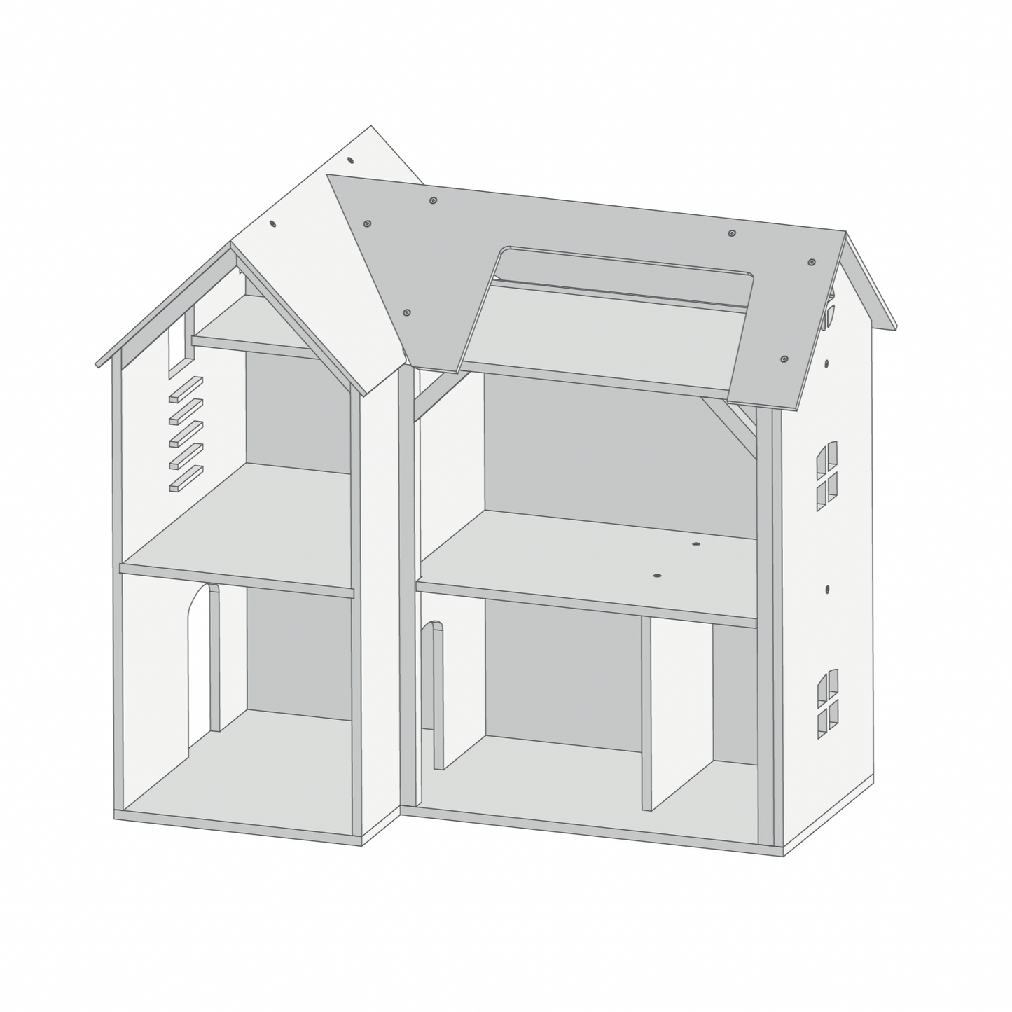 MOUSE HOLE FARMHOUSE DOLLHOUSE
