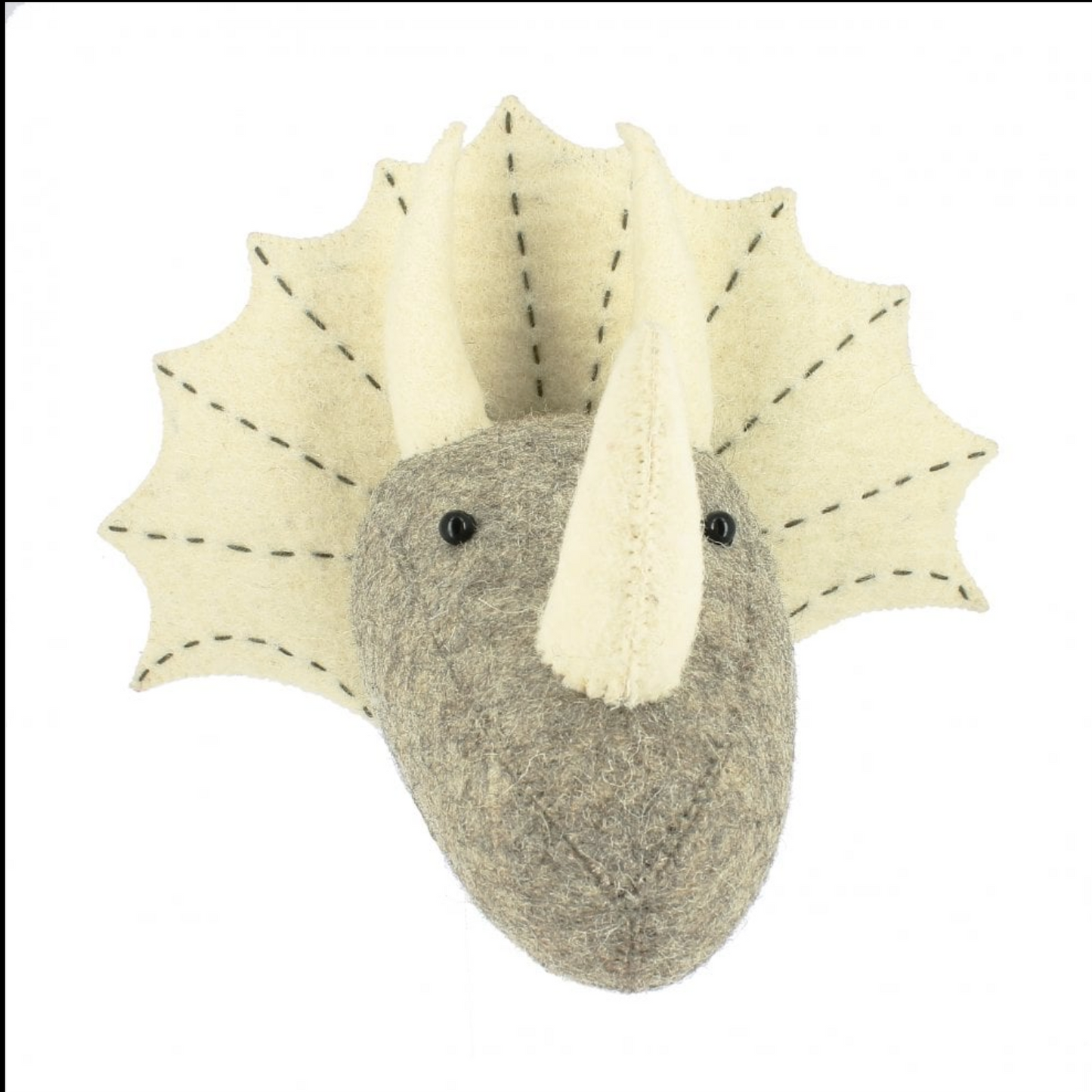 MINI TRICERATOPS DINOSAUR HEAD IVORY