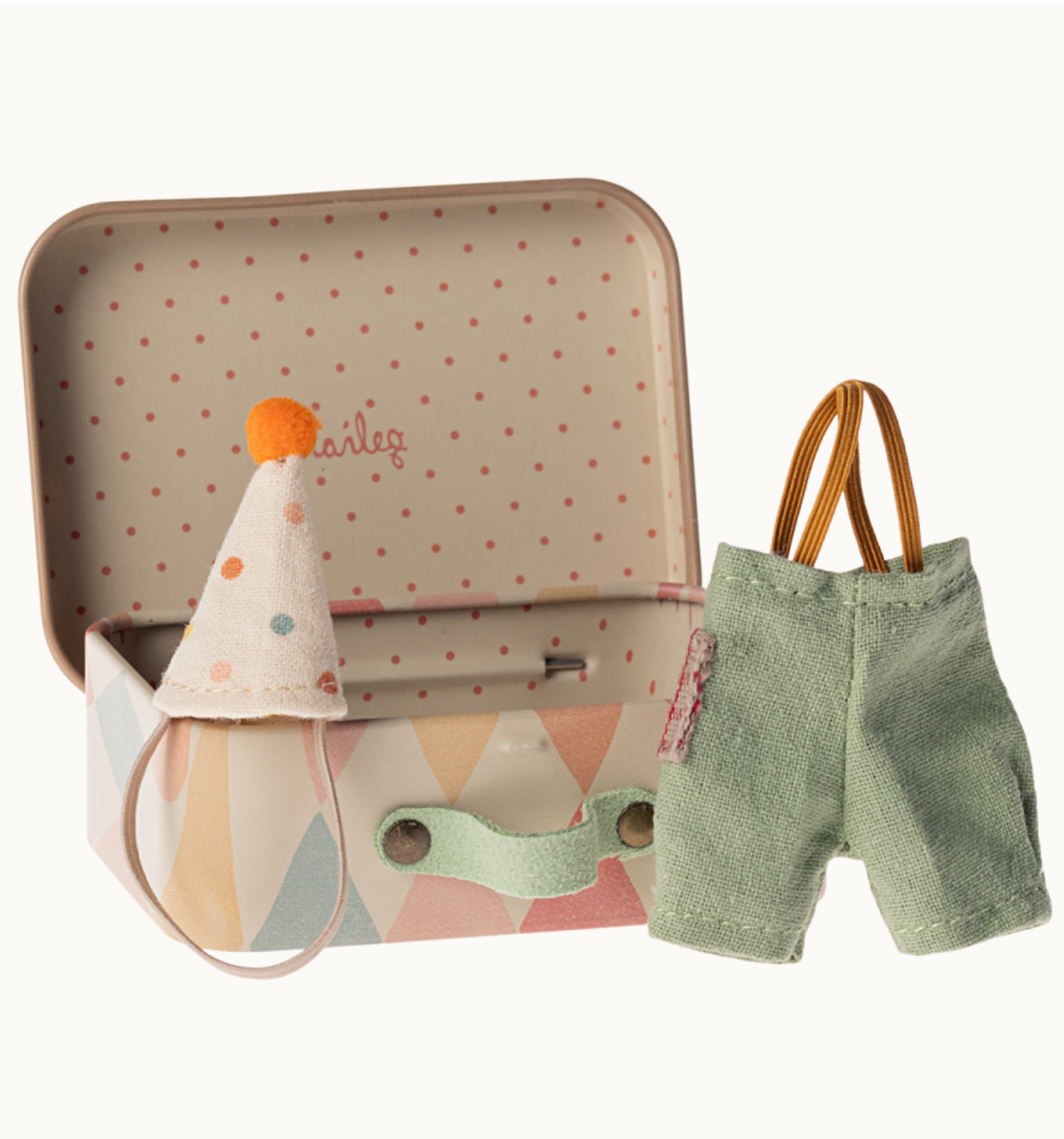 MAILEG CLOWN CLOTHES IN SUITCASE - Little-ish