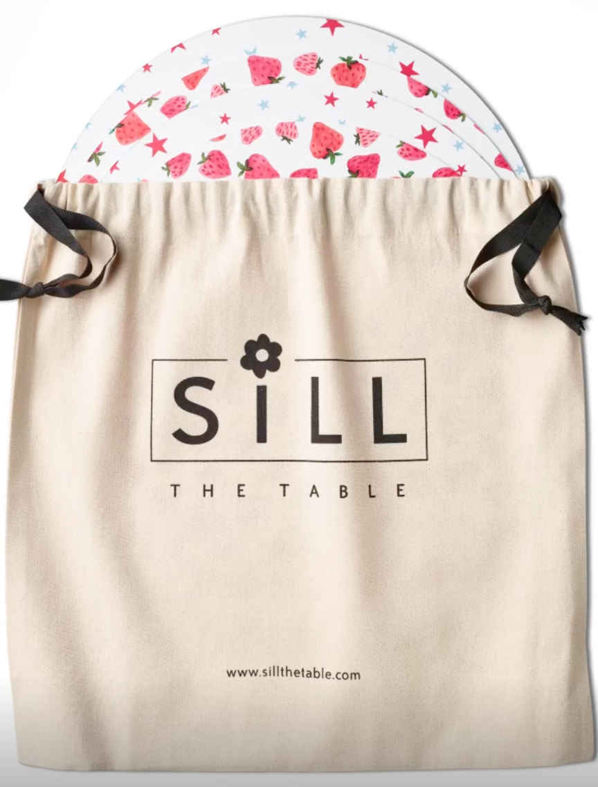 SIL PLACEMAT SET OF 4 - STARS & STRAWBERRIES