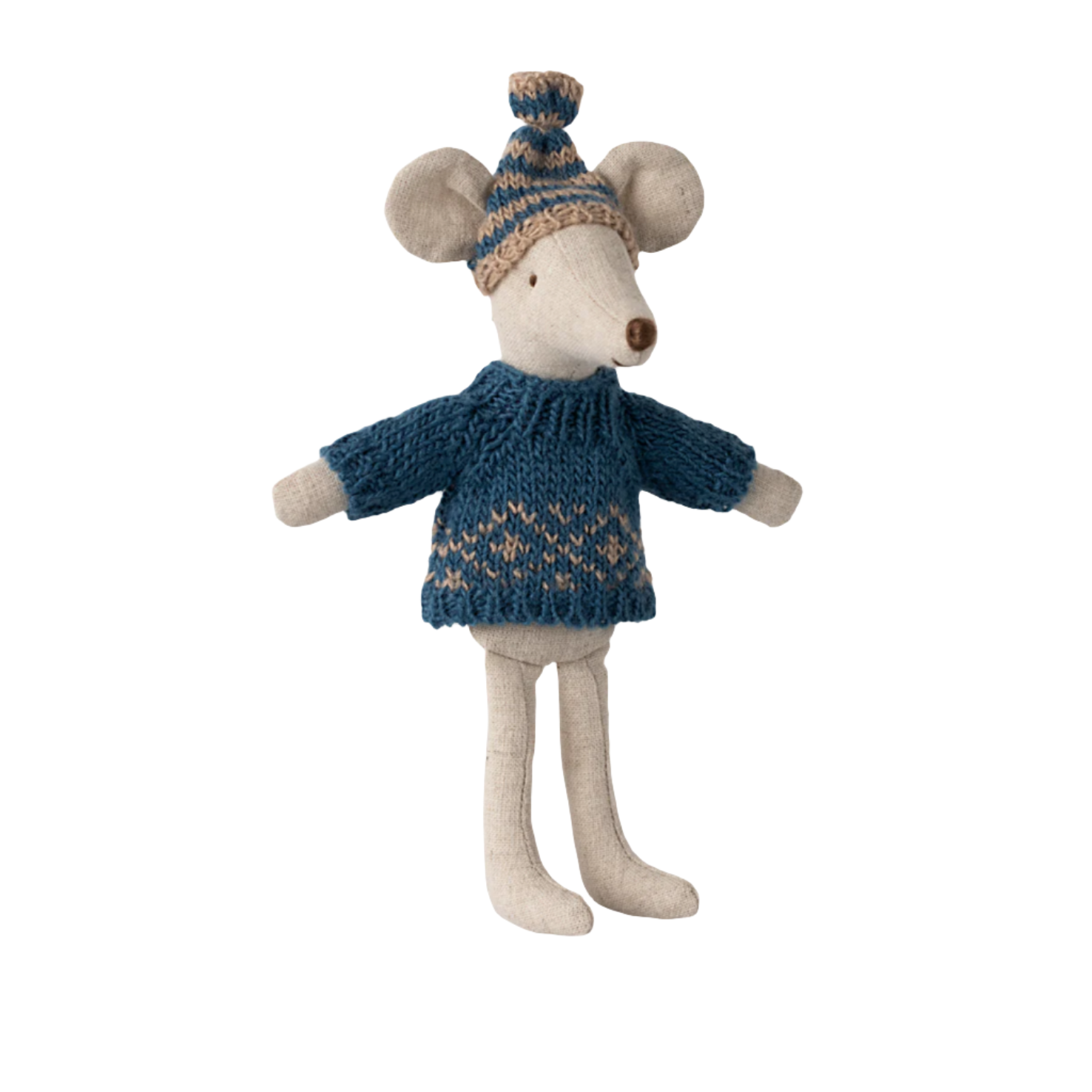 KNITTED SWEATER WITH HAT - DAD MOUSE - Little-ish