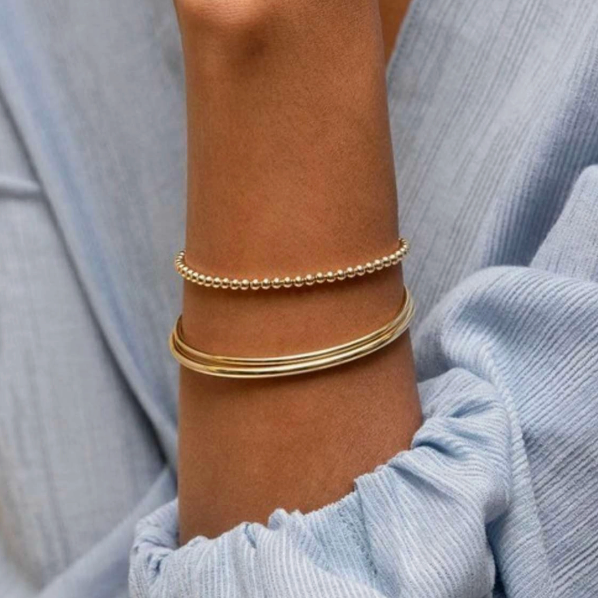BELLE FLEXI BANGLE BRACELET - GOLD