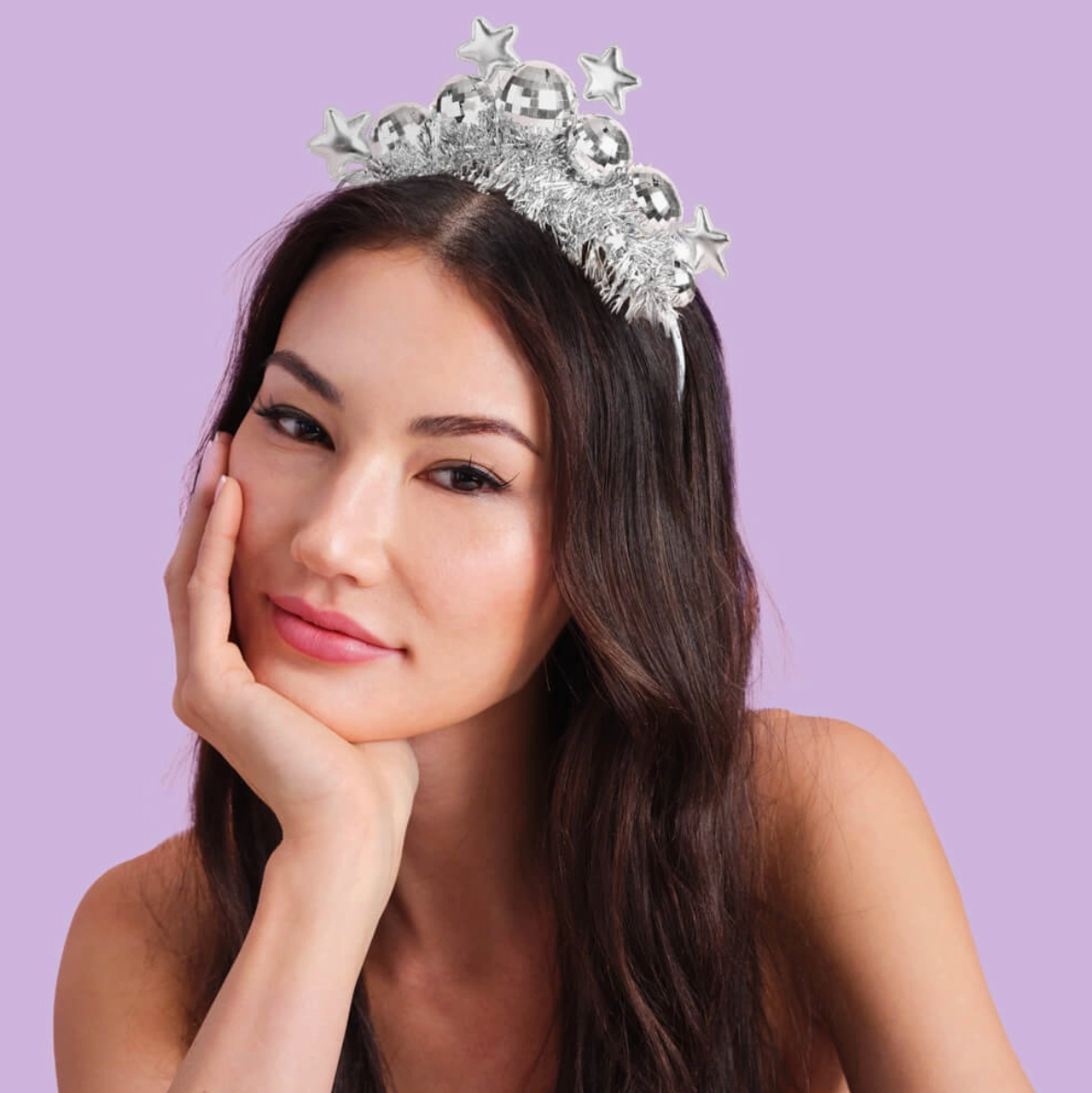 DISCO STARS SILVER FRINGE NEW YEARS HEADBAND - Little-ish