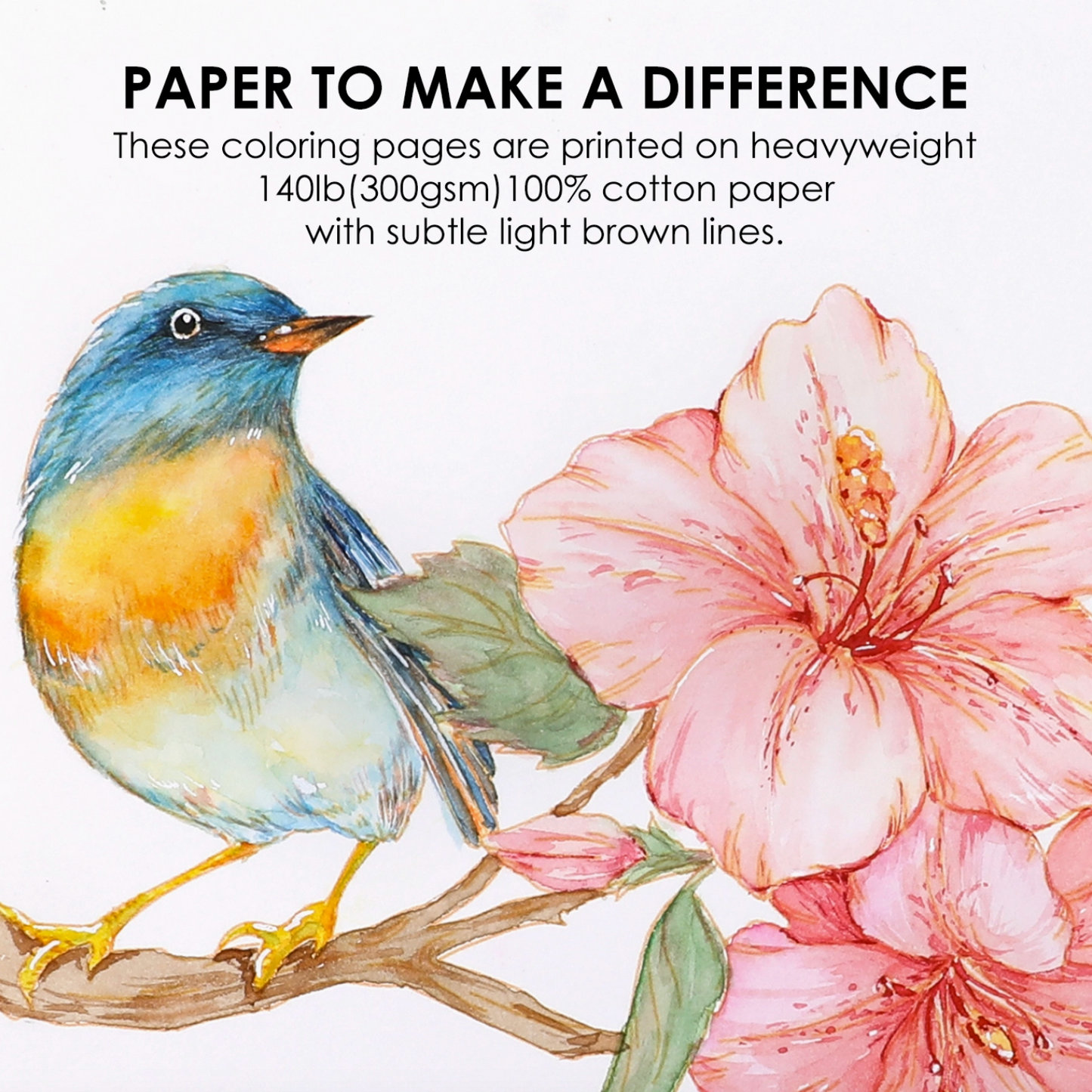 FLORAL WATERCOLOR COLORING BOOK
