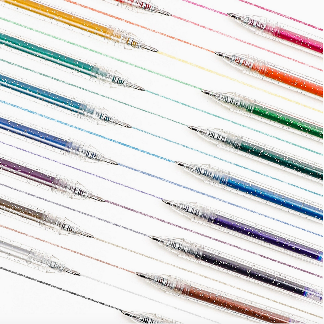 RETRACTABLE GLITTER GEL PENS - 18 SET - Little-ish