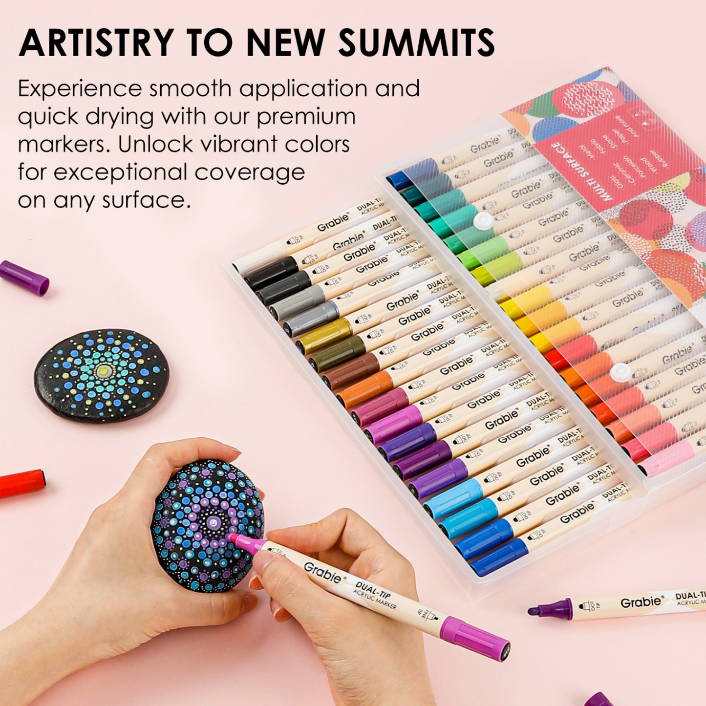 DUEL TIP DOT & FINE TIP ACRYLIC PAINT MARKERS - 36 SET