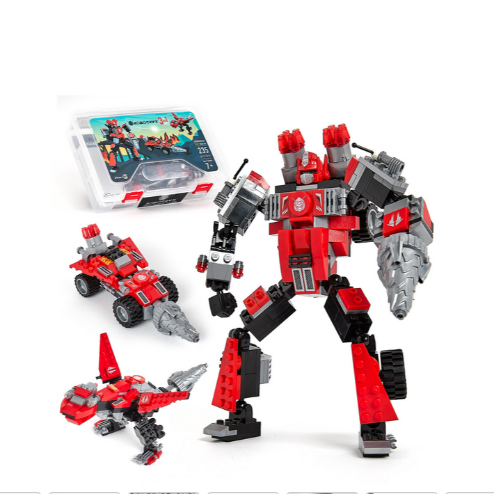 RED GRINDBURST ROBOT STEM TOY 3-IN-1 SET - Little-ish