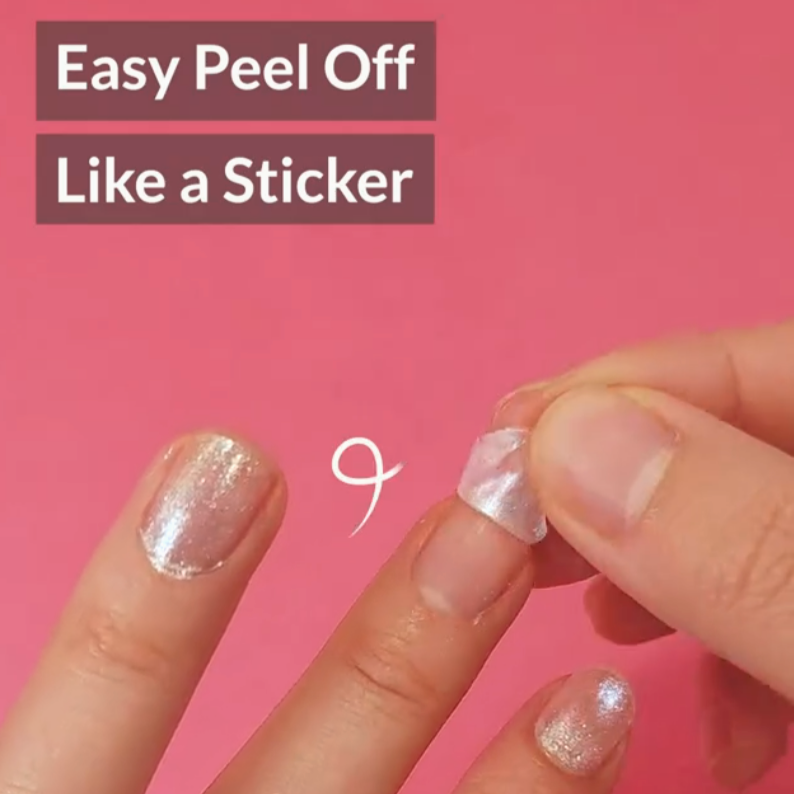 SAFE PEEL-OFF NAIL POLISH - GLITTER RED SPOT