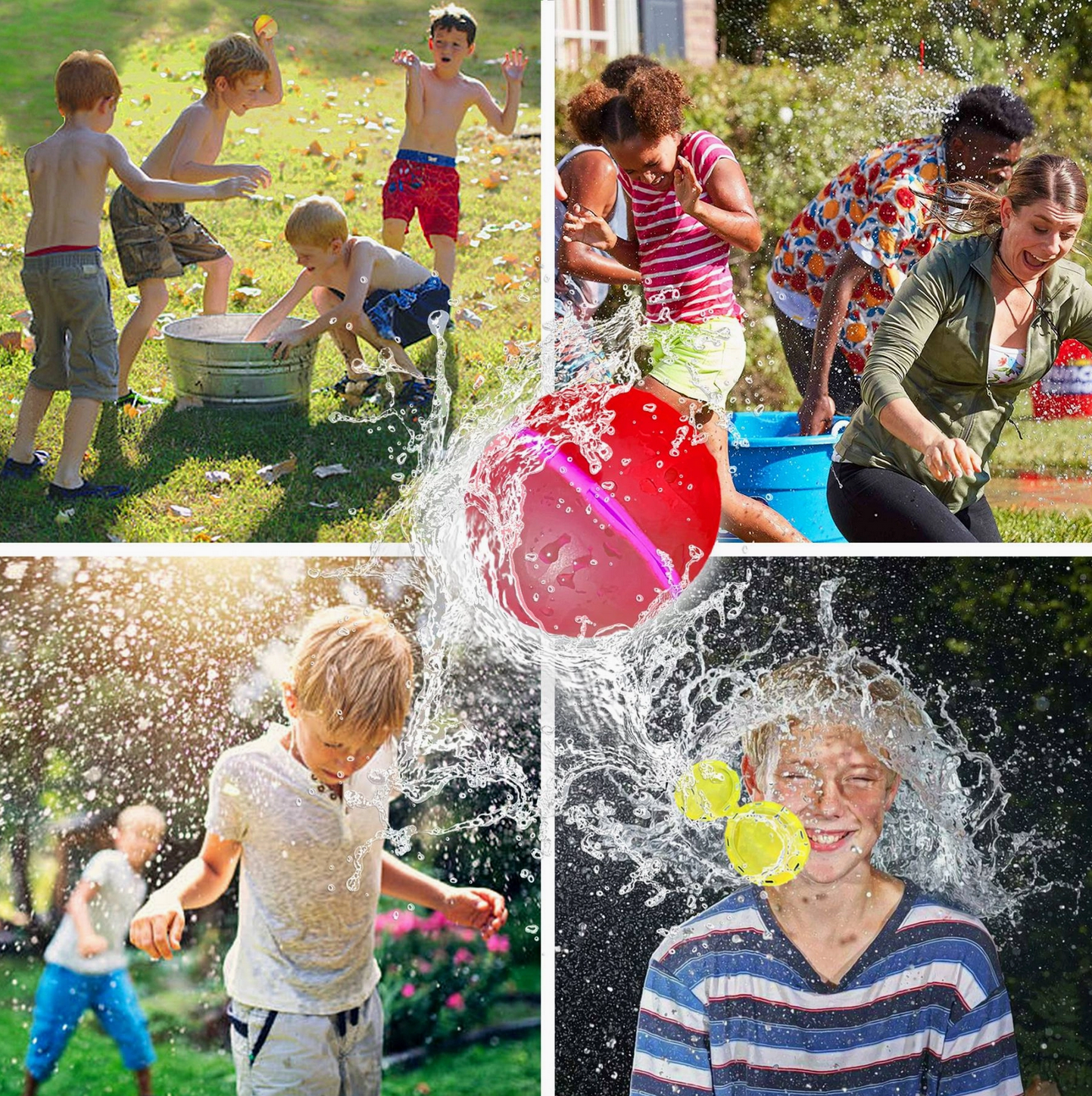 MAGNETIC REUSEABLE WATER BALLONS - 12 PIECES