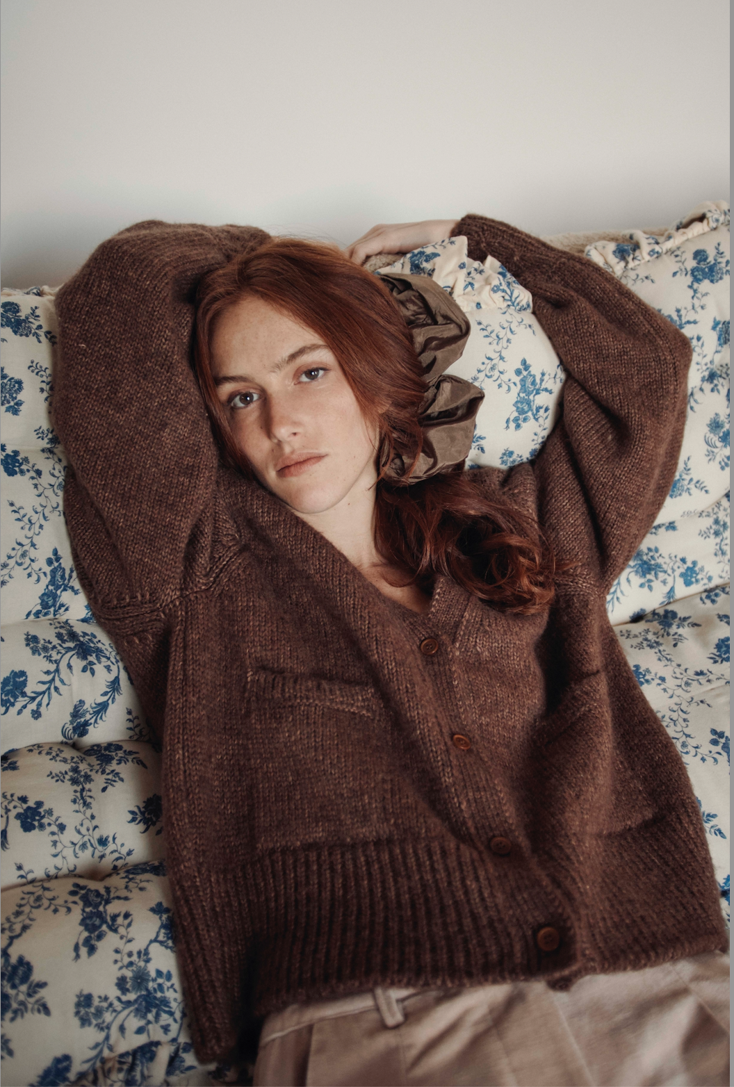 Emilet et Ida cardigan in chataigne brown - Little-ish