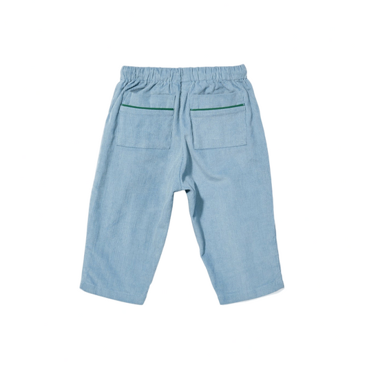 Light blue pants on a white background