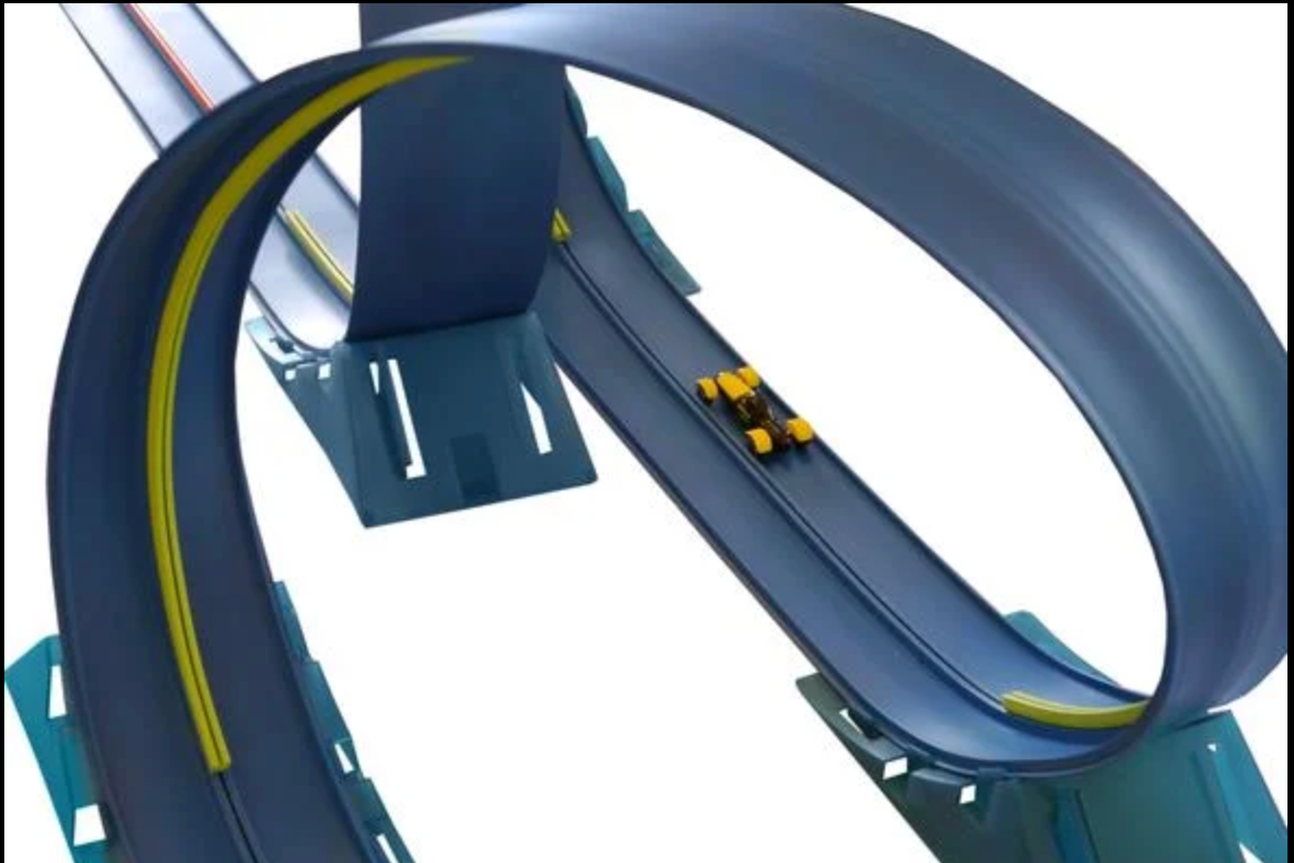 SUPER STUNT SET STEAM 25 FOOT FLEXIBLE RACETRACK