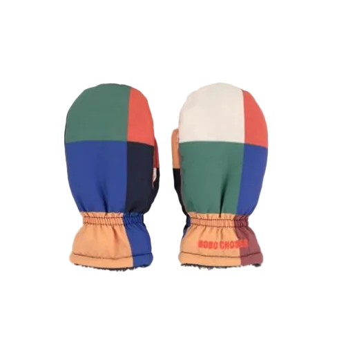 MULTI COLOR TILE MITTENS