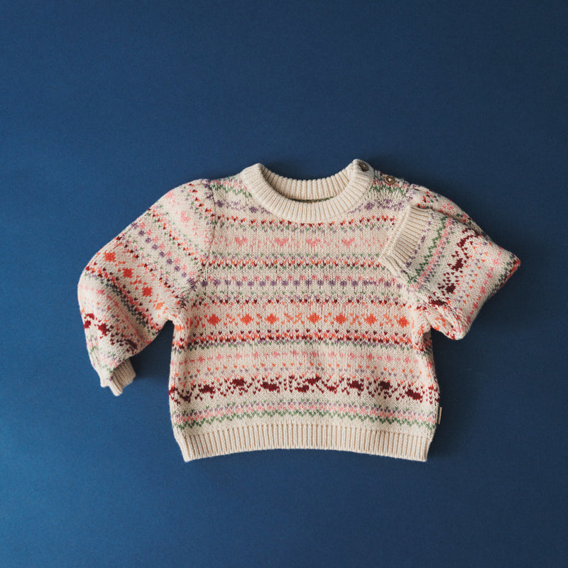 JAQUARD PULLOVER ALBERTE SWEATER