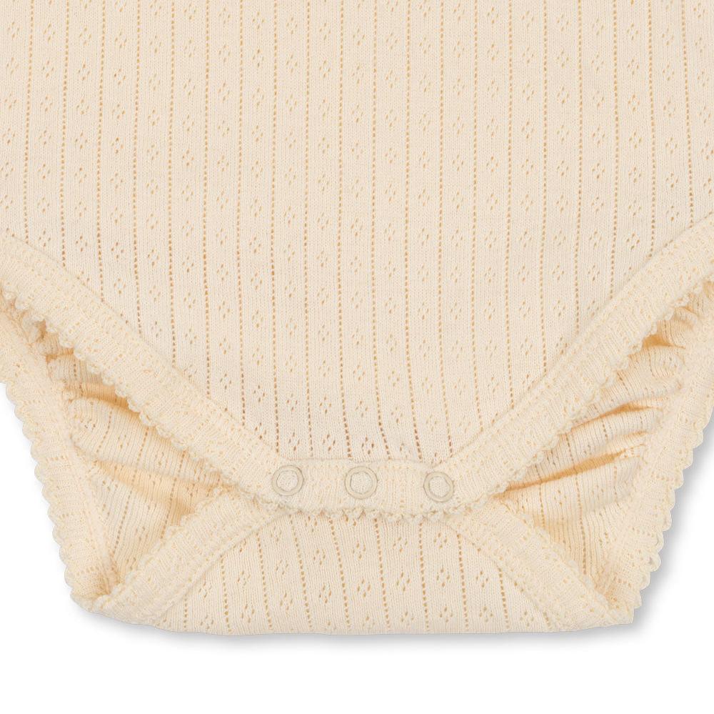 MINNIE GOTS LONG SLEEVE ONESIE - BUTTERCREAM