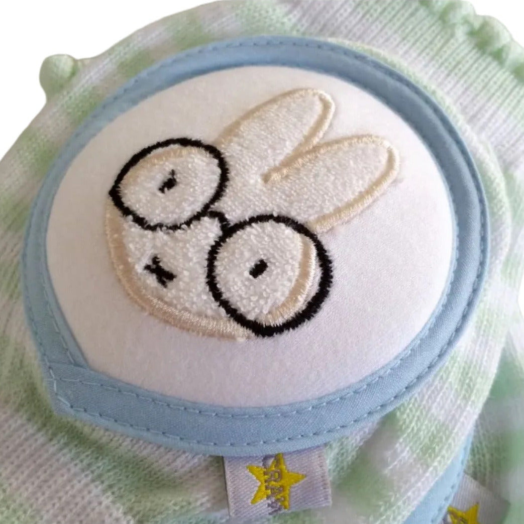 CRAWLINGS KNEE PADS - MINTY BUNNY WITH GLASSES