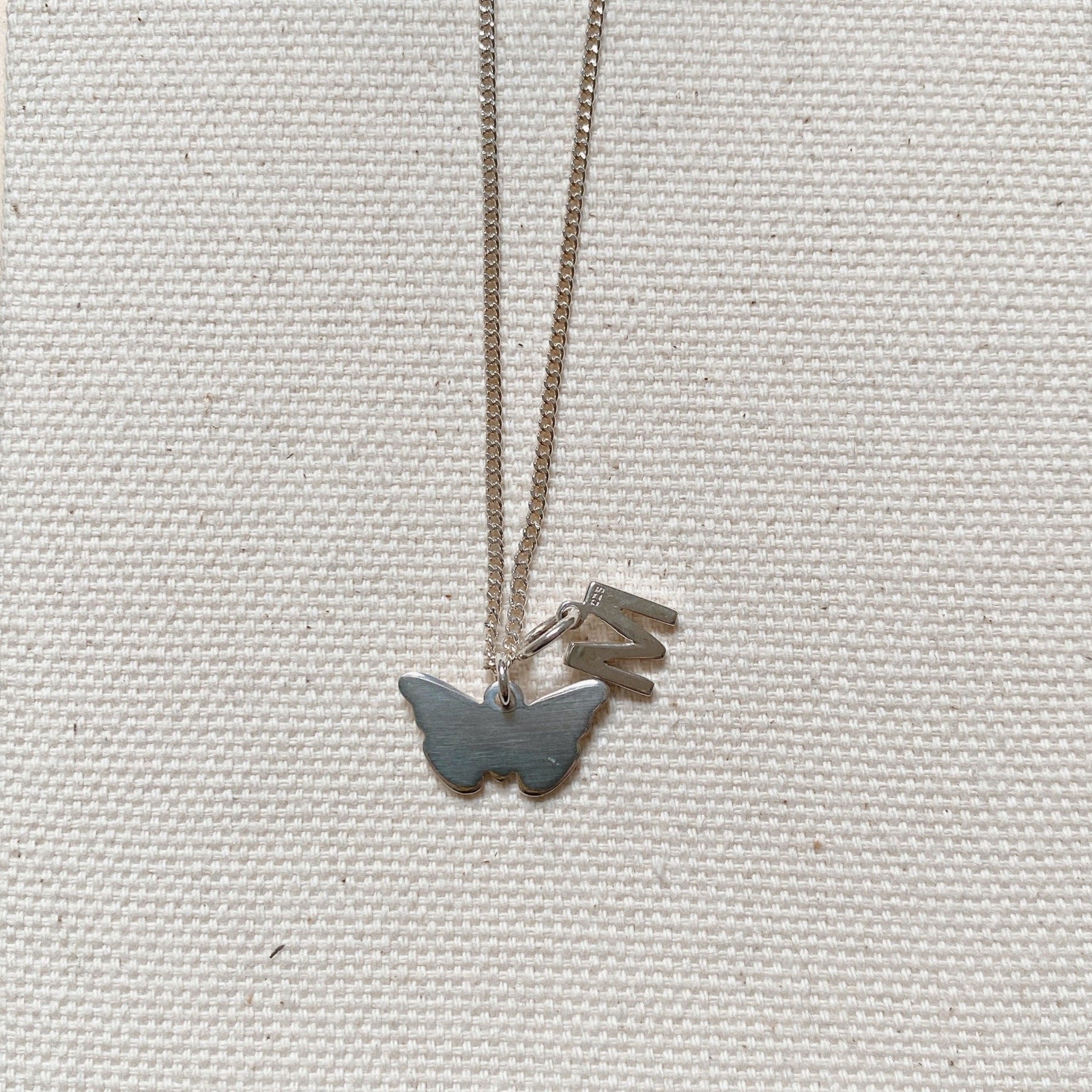 SILVER  INITIAL CHARM - Little-ish