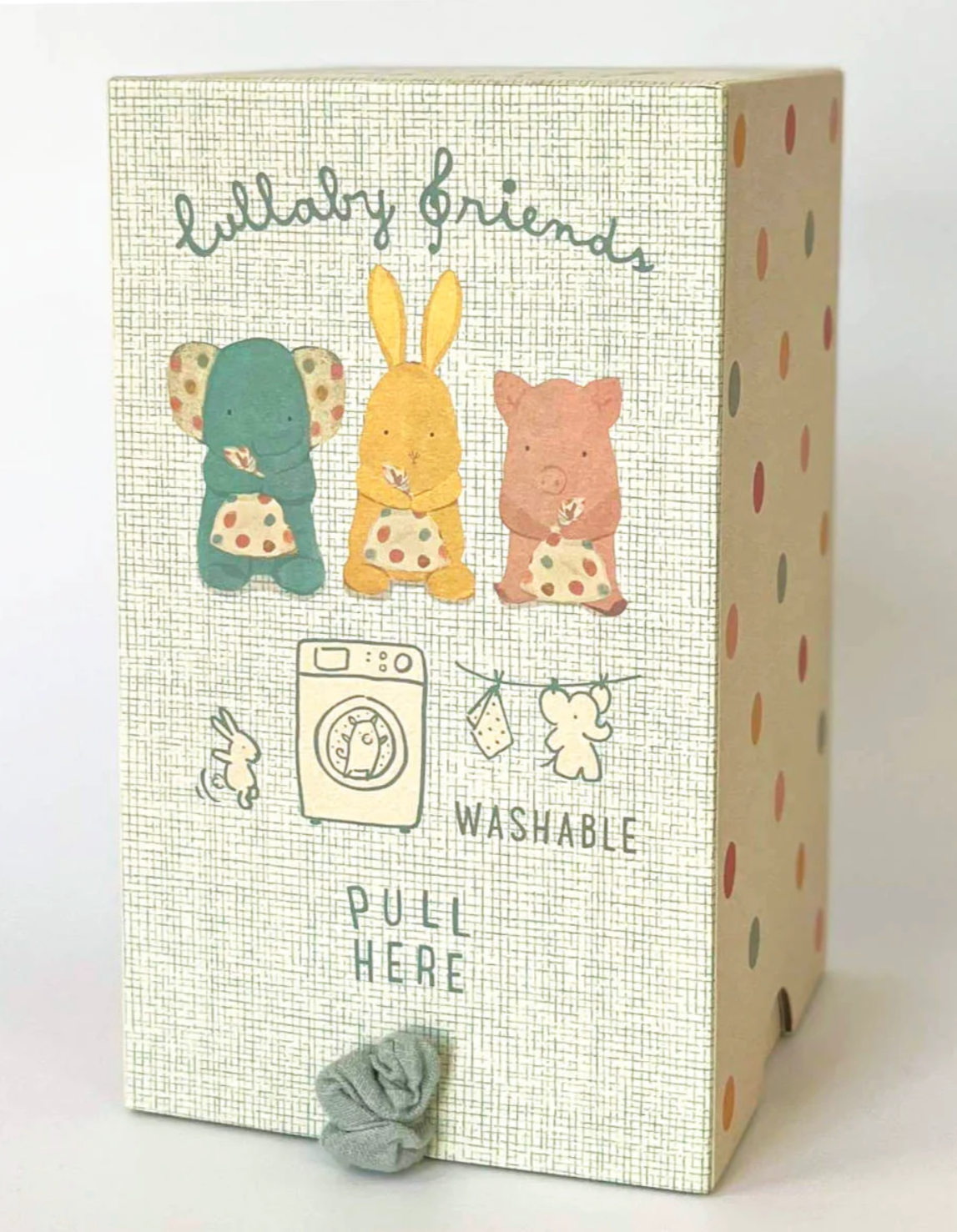 LULLABY ELEPHANT STUFFED ANIMAL - IRON GRAY