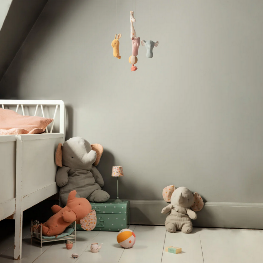 LULLABY ELEPHANT STUFFED ANIMAL - IRON GRAY