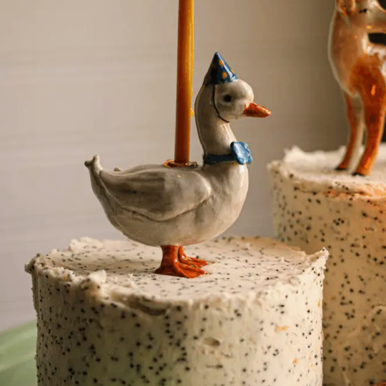 BLUE GOOSE CAKE TOPPER