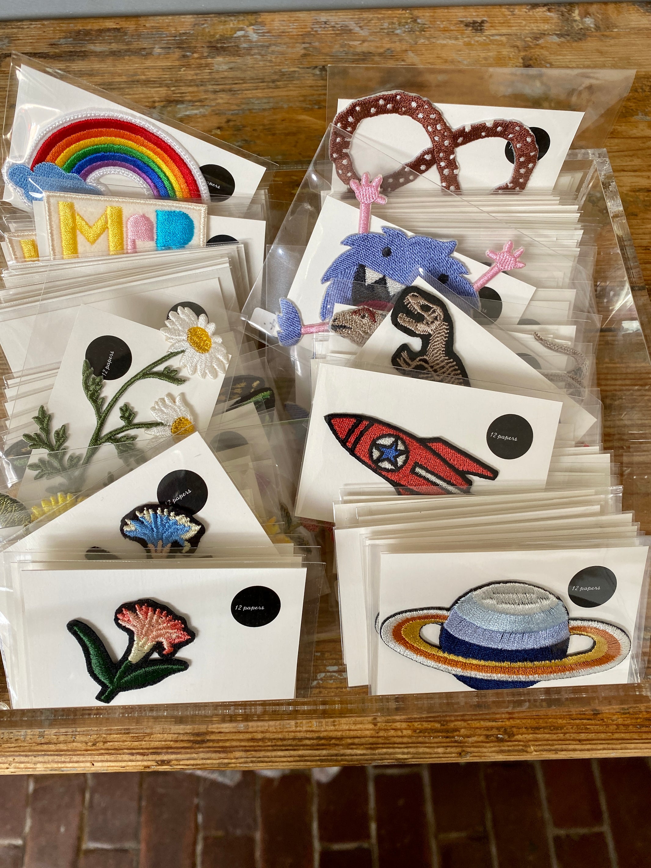 Assortment of embroidered iron on patches — Little-ish