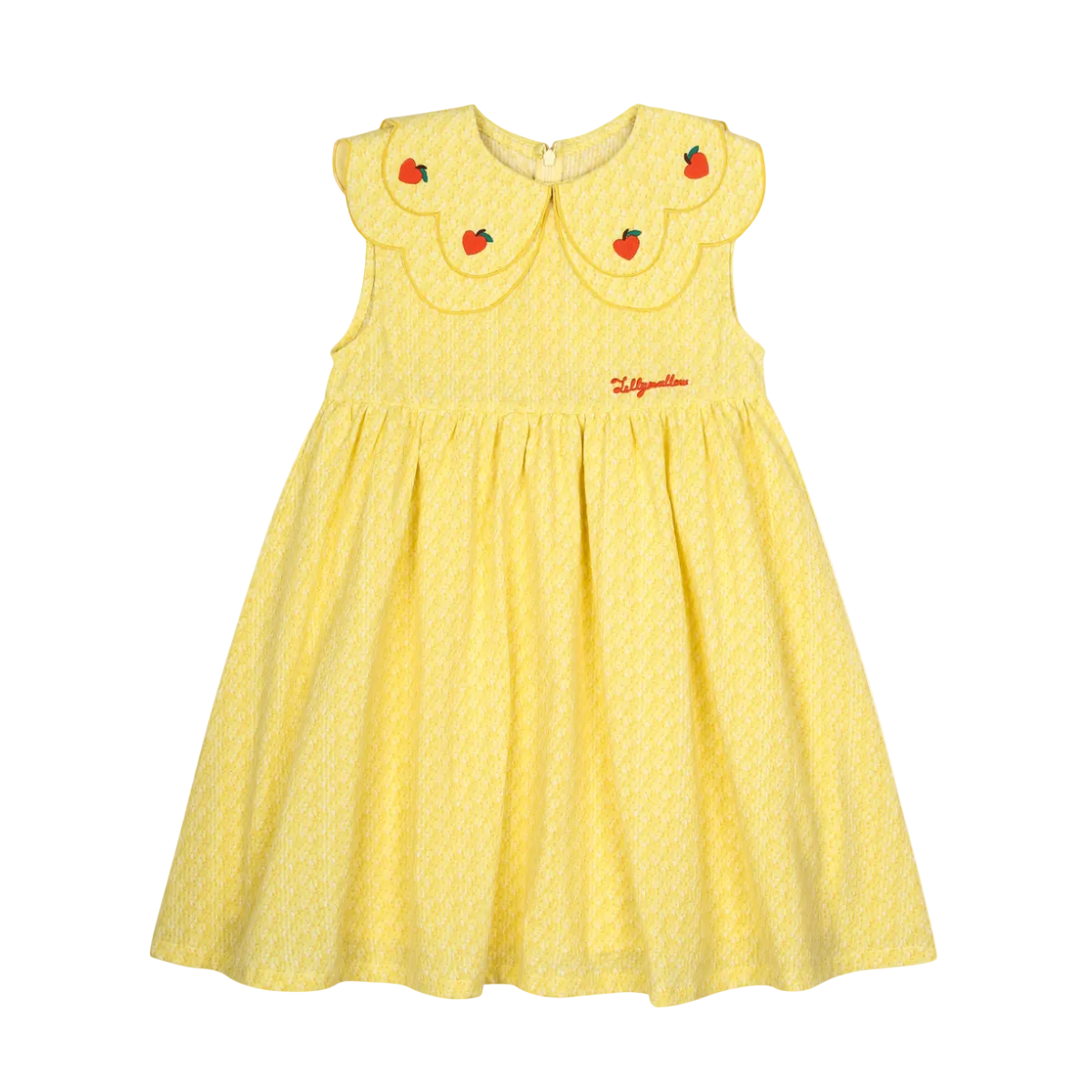 HEART CHERRY SCALLOP DRESS