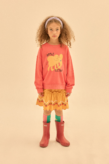 APPLE FLOWER CRINKLE SKIRT